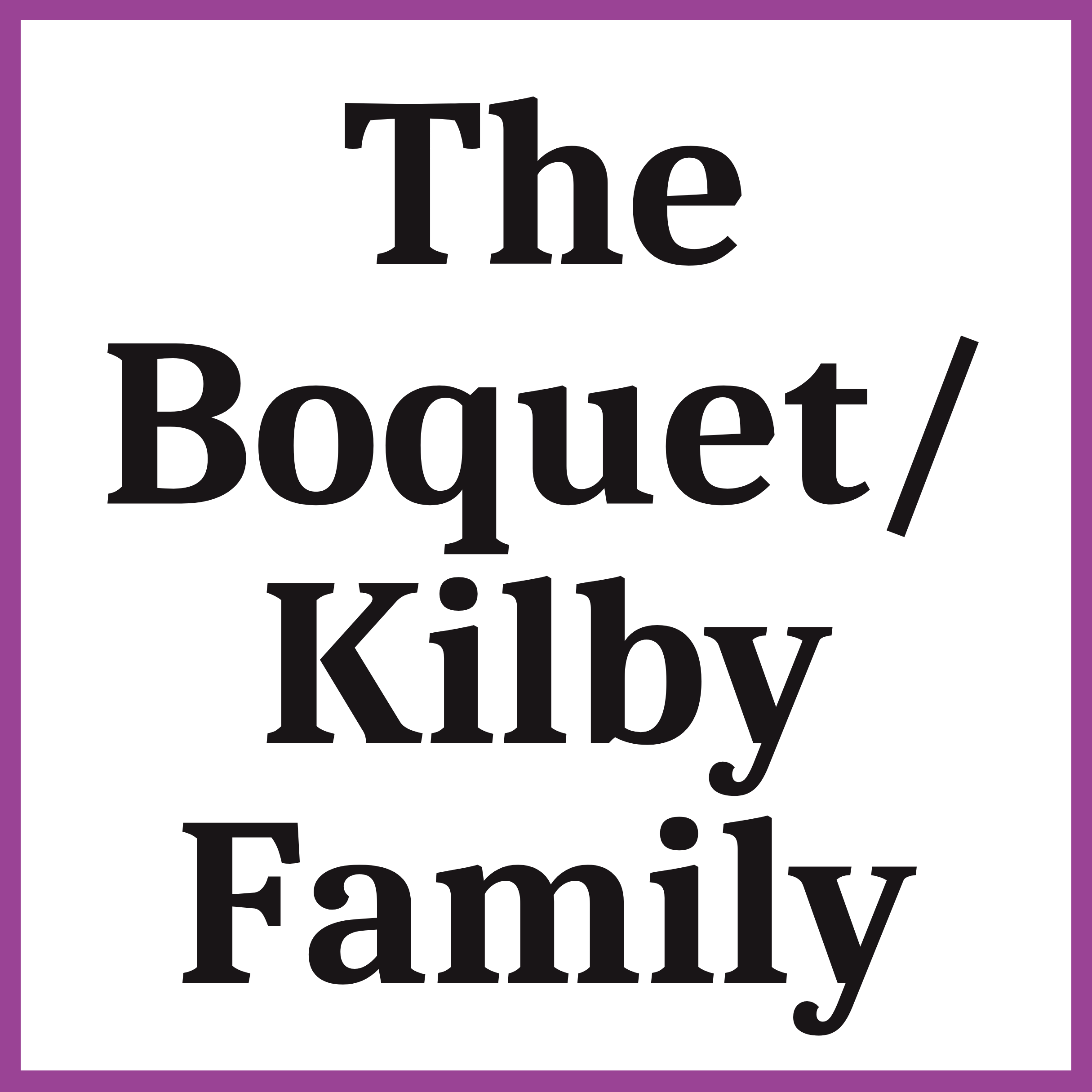 The Boquet/Kilby Family